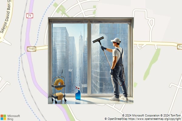 ניקיון חלונות בקיבוץ מרחביה